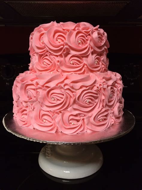 two tier rosette cake